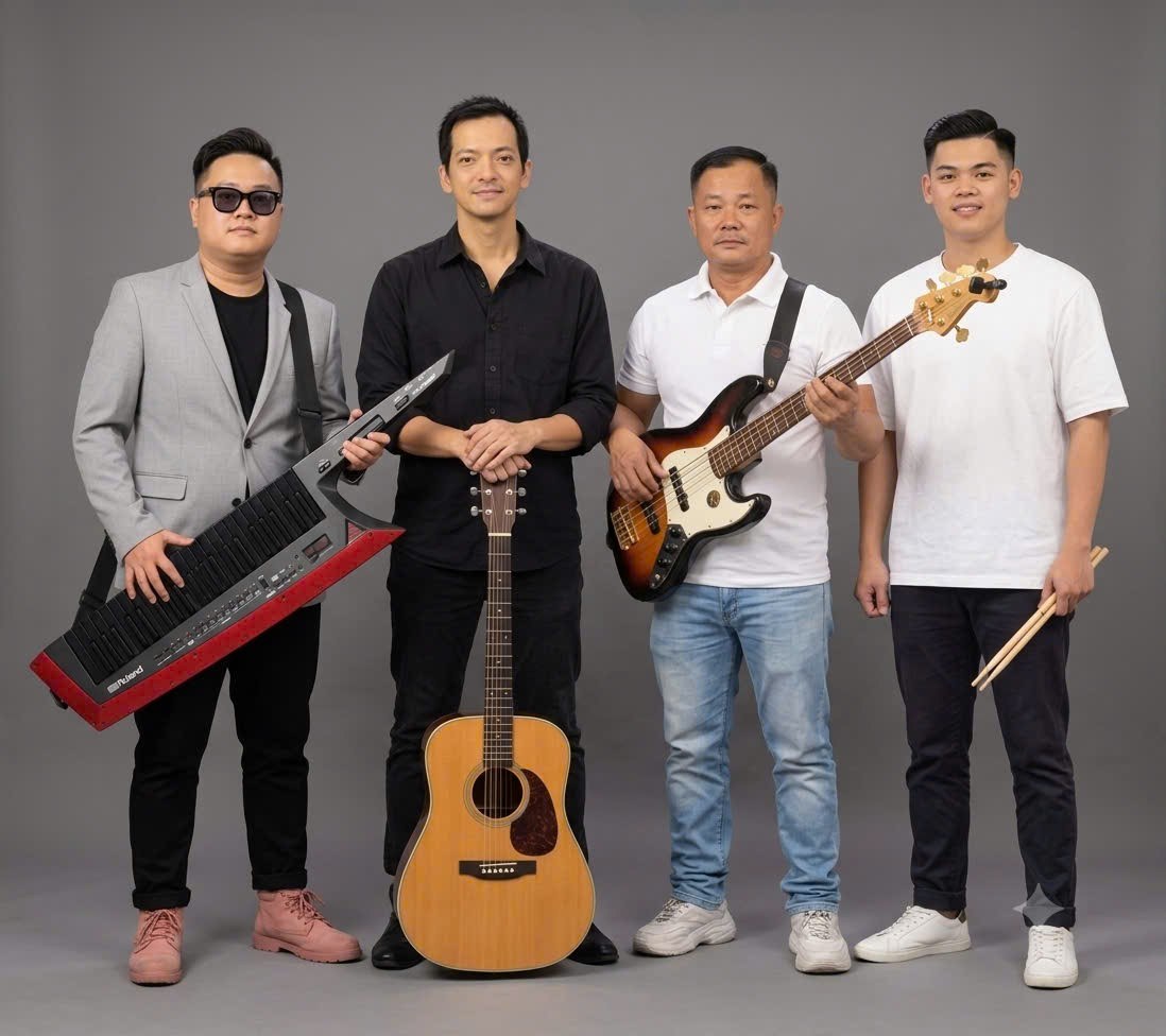 Freedom Music Band với các thành viên và nhạc cụ